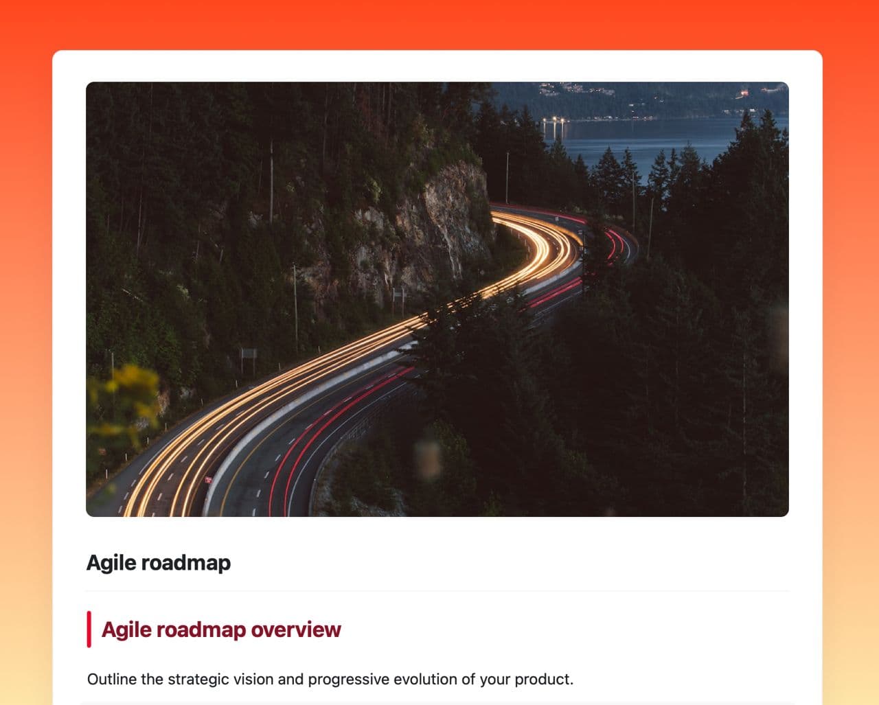 Craft Free Template: Agile roadmap