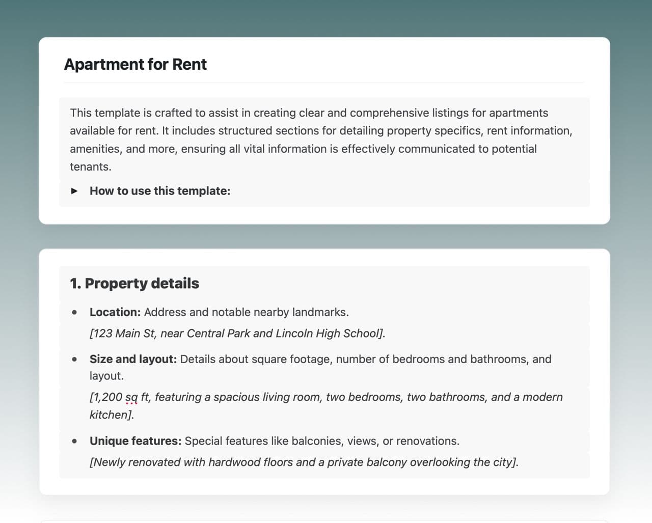 Apartment for rent in craft