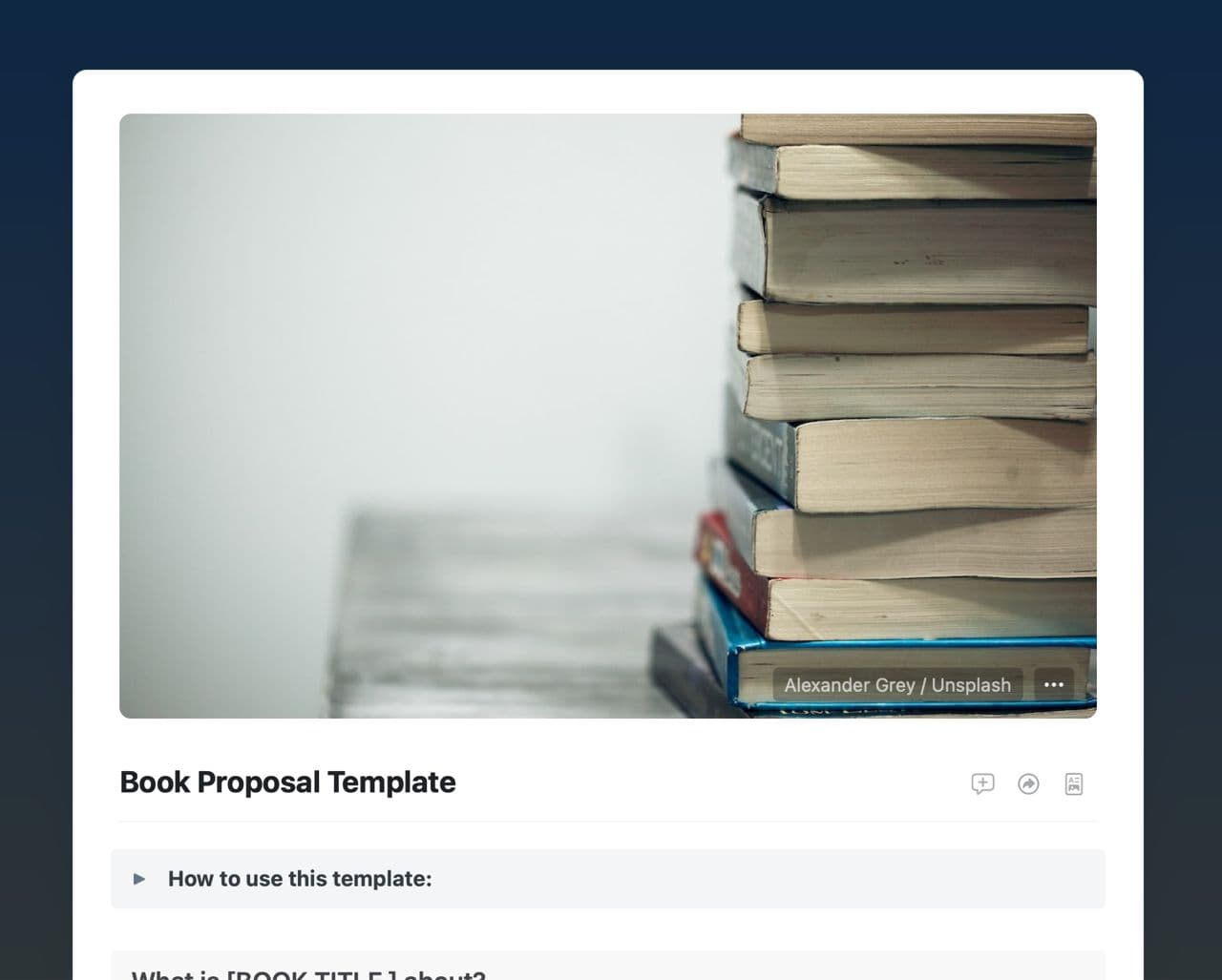 Craft Free Template: Book Proposal Template