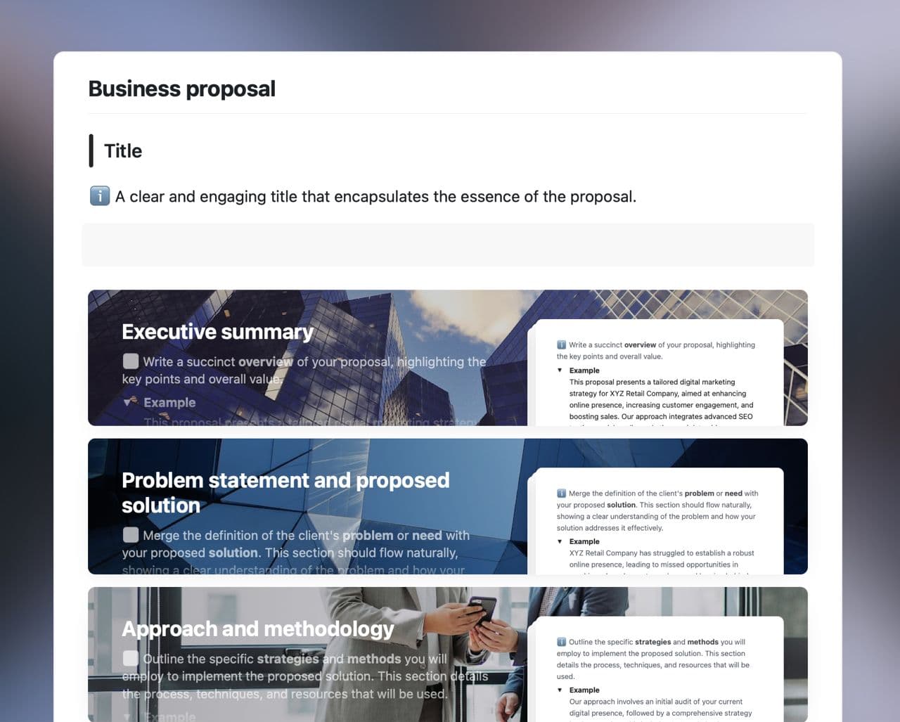 Craft Free Template: Business proposal