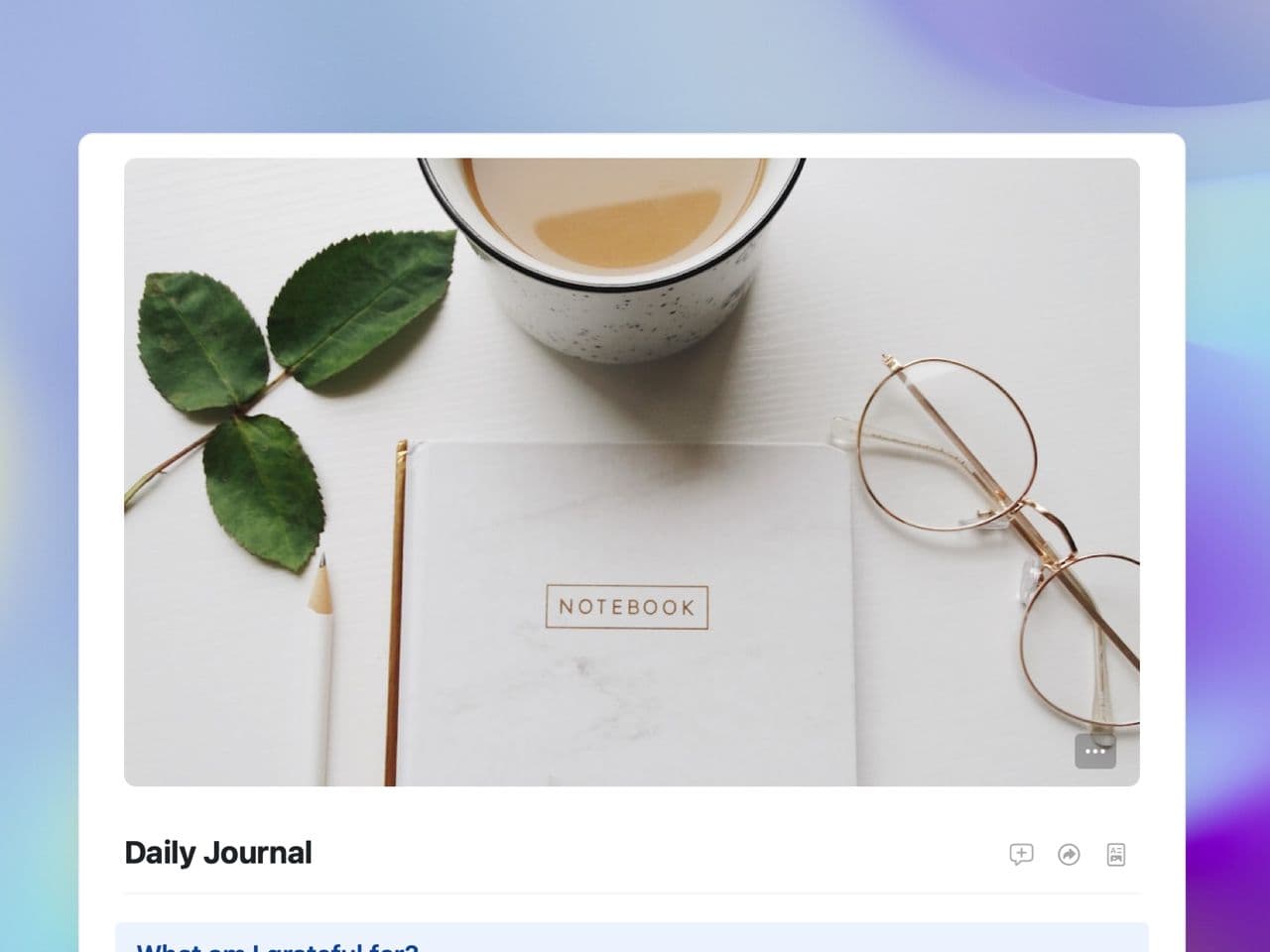 Craft Free Template: Daily Journal