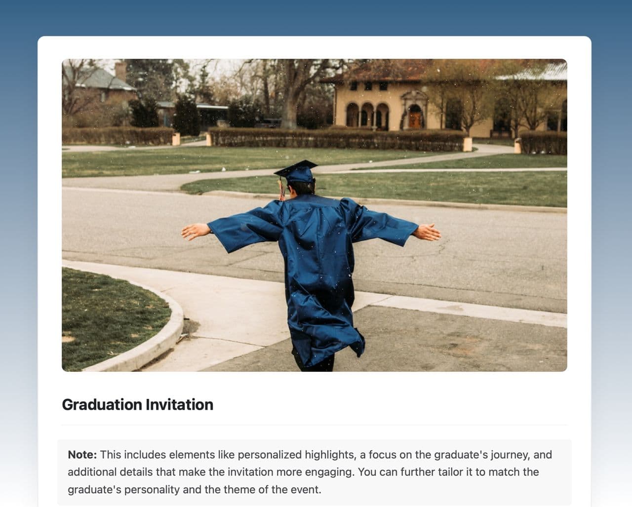 Craft Free Template: Graduation invitation