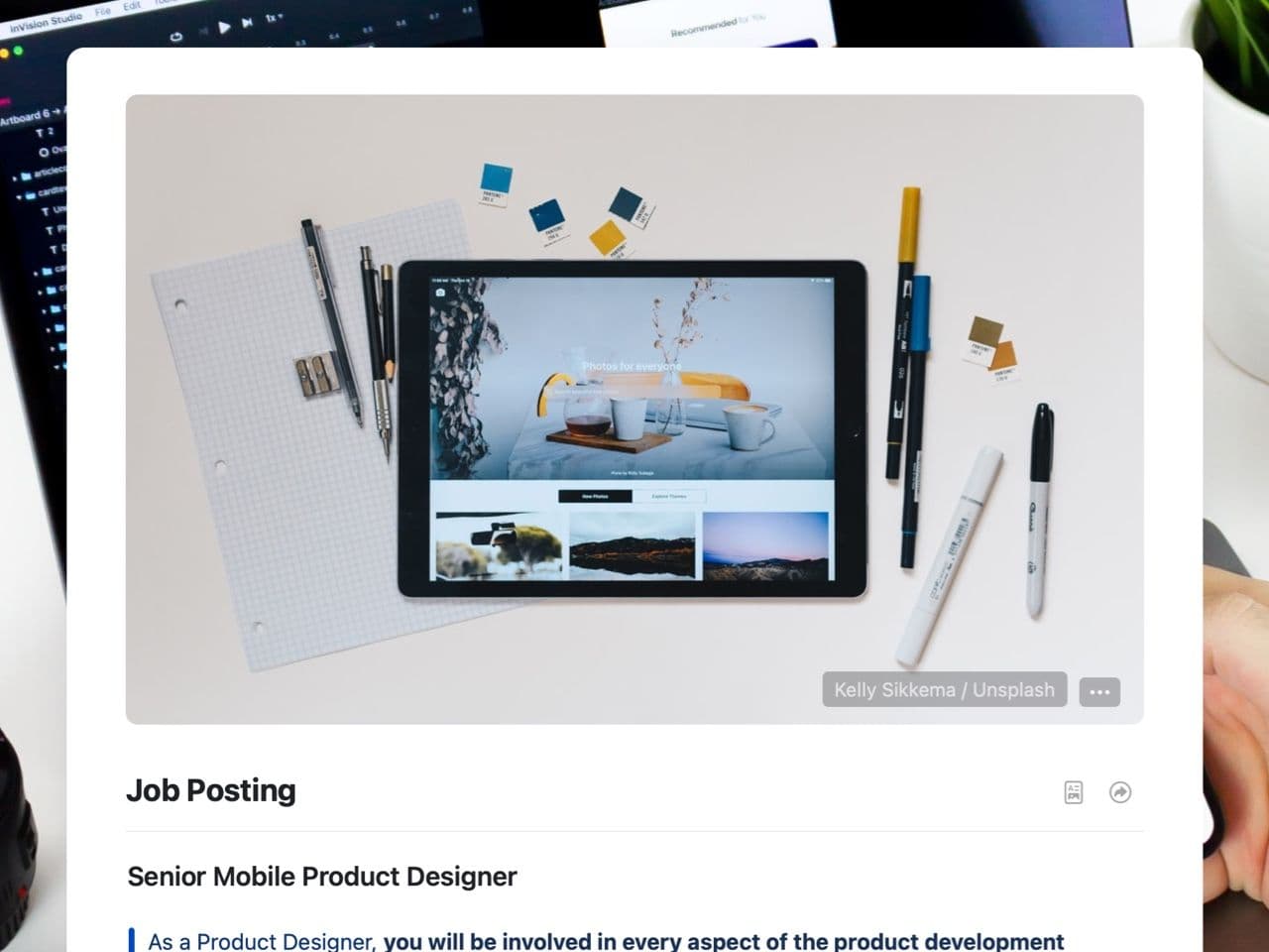 Craft Free Template: Job posting