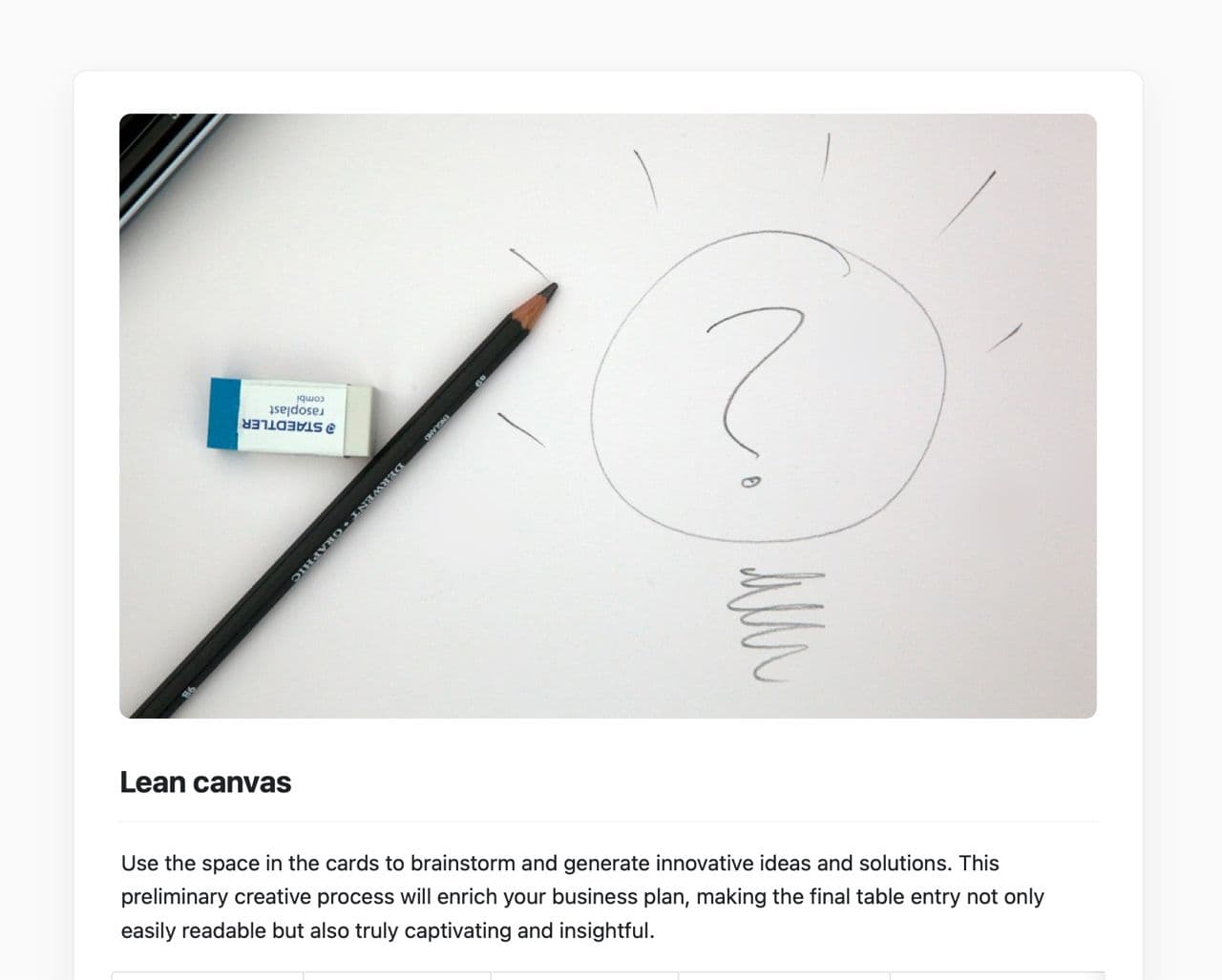 Craft Free Template: Lean canvas