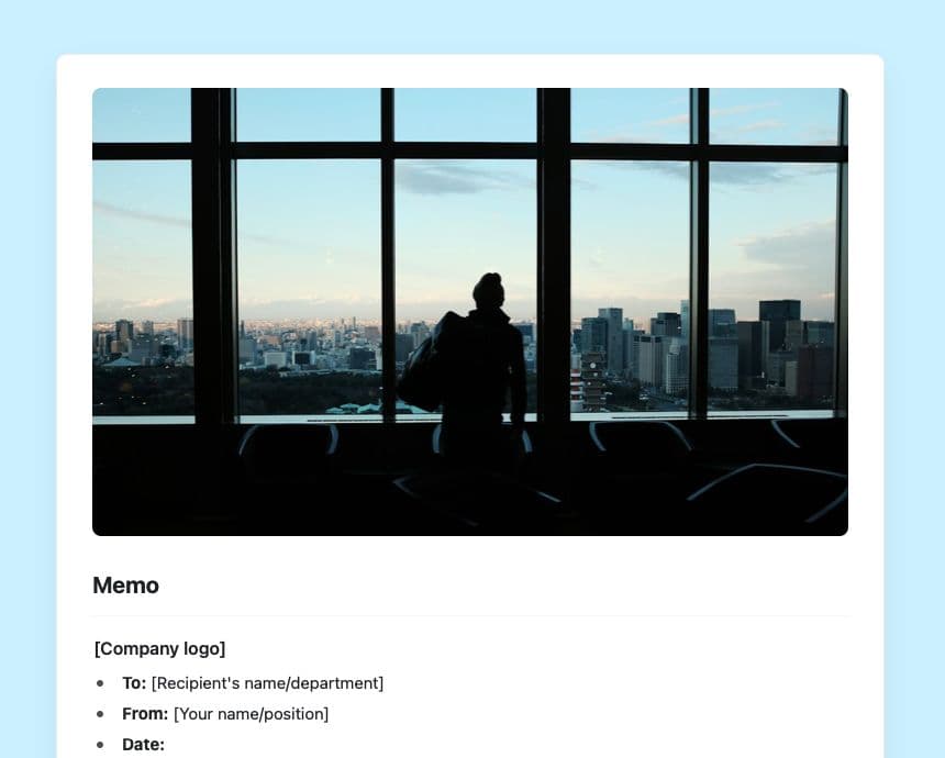 Craft Free Template: Memo