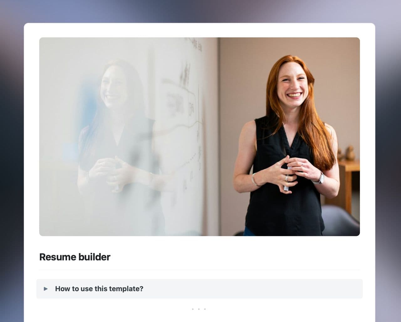 Craft Free Template: Resume builder