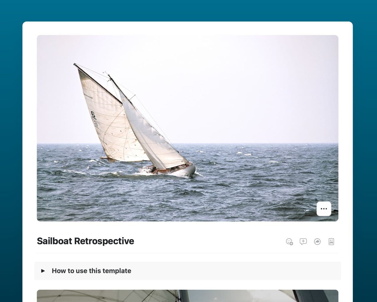 Craft Sailboat Retrospective template