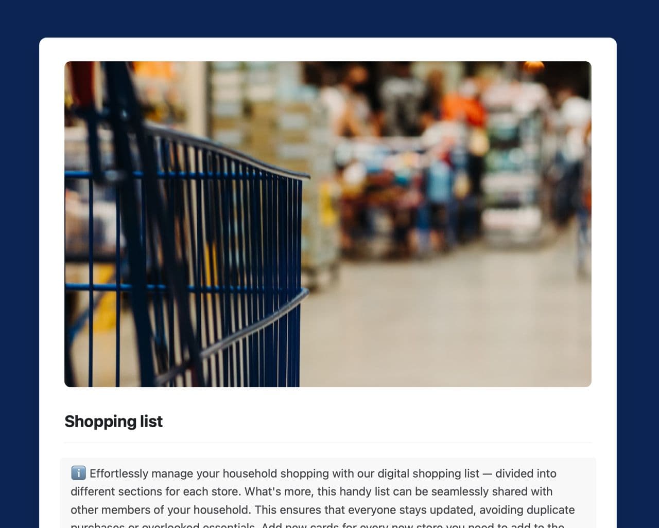 Craft Free Template: Shopping list