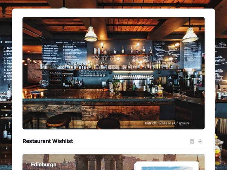 free Restaurant Wishlist Template