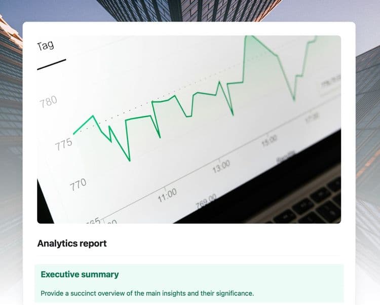 Analytics report in craft 