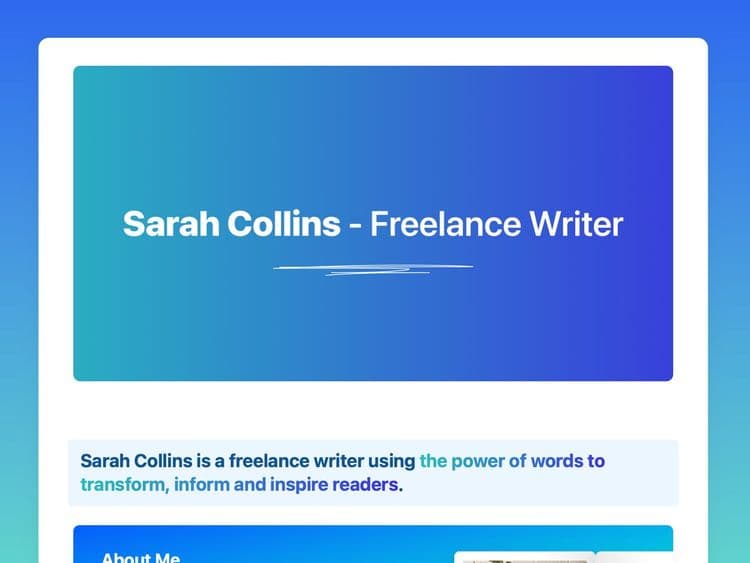 Craft Free Template: Freelancer Website Template