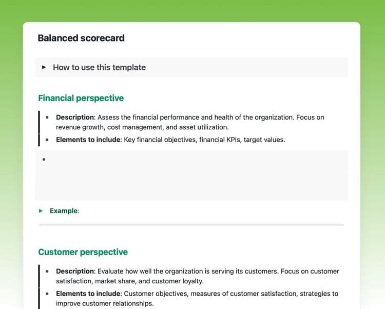 balanced scorecard in craft 