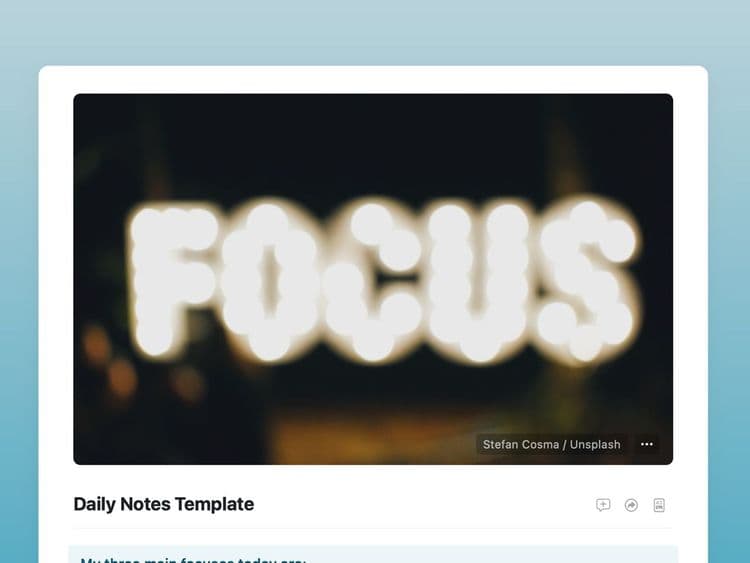 Free Daily Notes Template