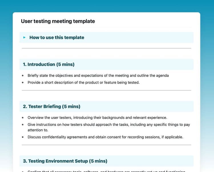 User testing meeting in craft