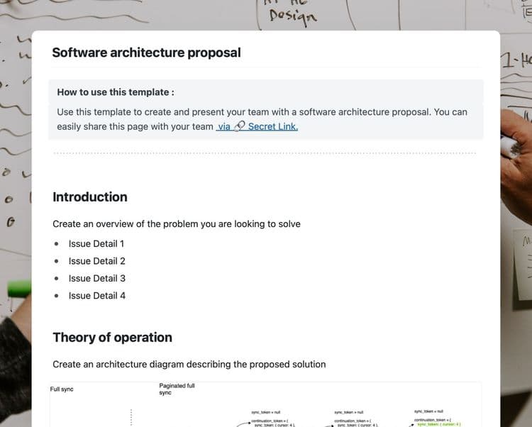 Craft Free Template: Share proposals for complex technical problems with this template. Breaking the proposal down to multiple sections ensures clarity and helps your audience to follow your thinking.