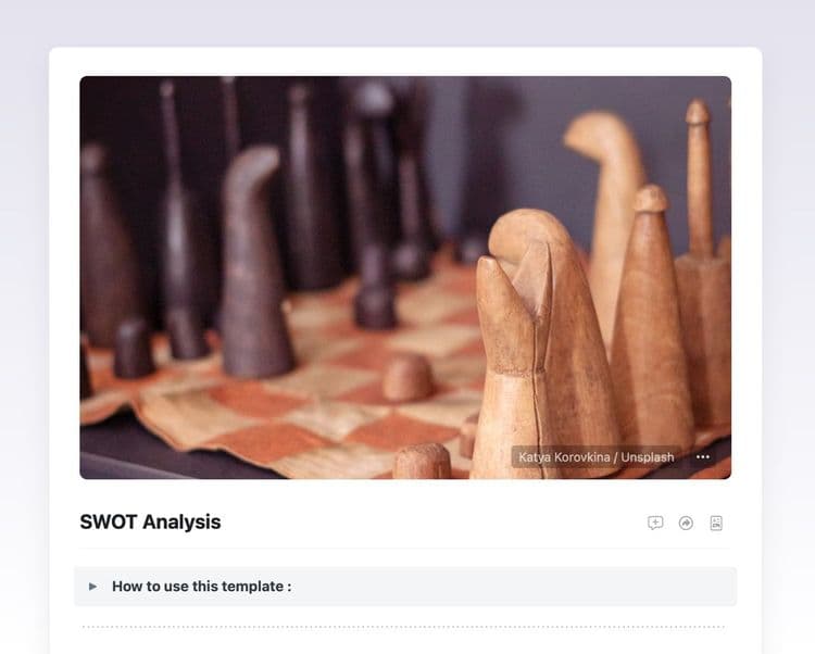 Craft Free Template: Give your business or project the best chance at success with this SWOT analysis template.