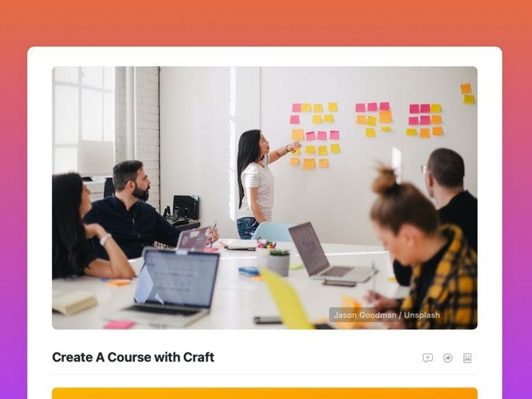 Craft Free Template: free Online Course Template