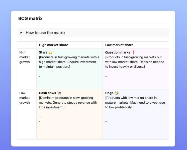 BGC Matrix template in Craft.