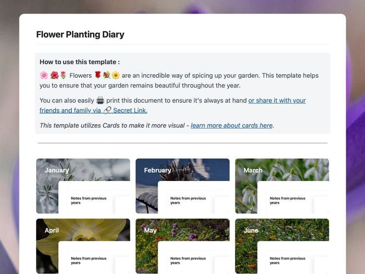 Flower Planting Planner