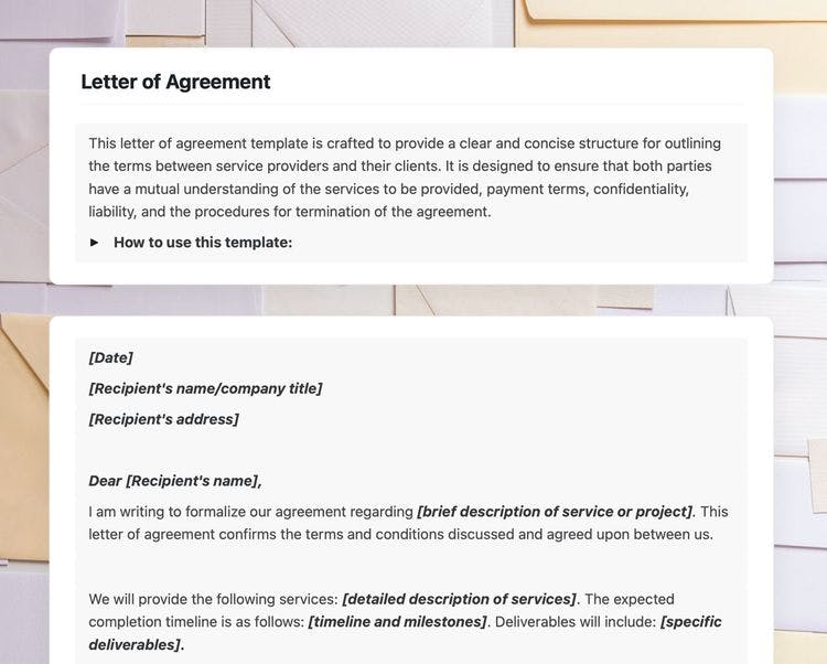Craft Free Template: Discover how our letter of agreement template can streamline your contract process, ensuring clarity and legal protection for all your professional engagements.
