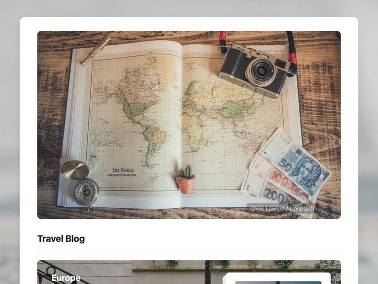 Craft Free Template: free Travel Blog Template